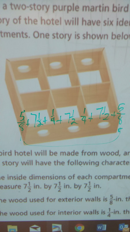 mathboard with problem